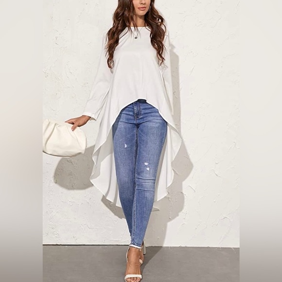 BCBG rayon XS high low top, white - Picture 1 of 7